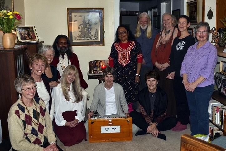 Swami's kirtan group.